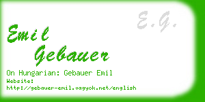 emil gebauer business card